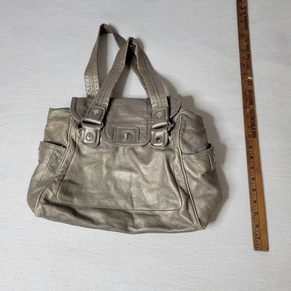 Marc By Marc Jacobs Womens Leather Gold Tone Twist Lock Shoulder Handbag - Picture 9 of 16